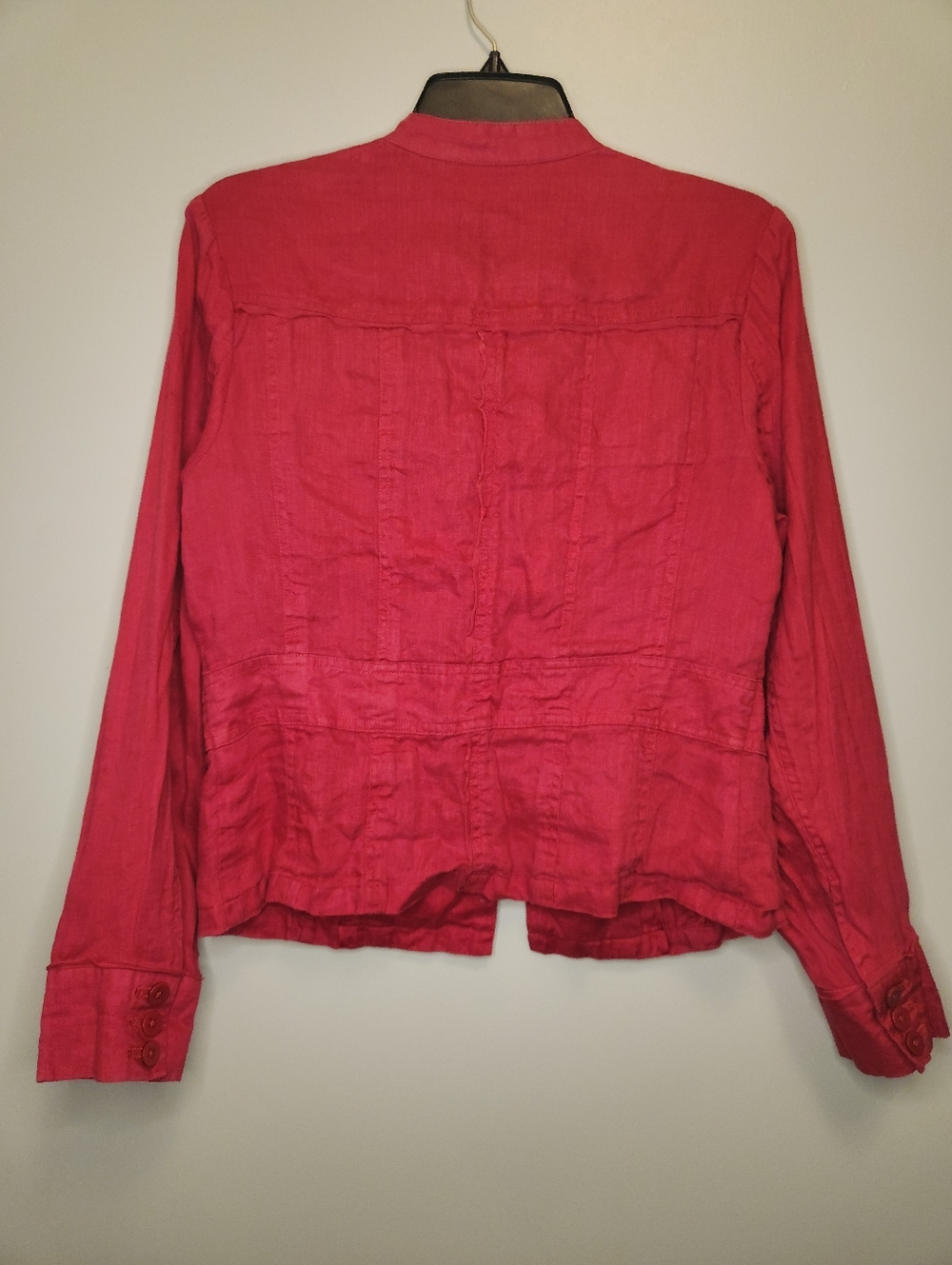 Coldwater Creek Celebrate Your Spirit Linen Button-up Jacket Size 10 - Picture 13 of 14